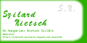 szilard nietsch business card