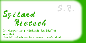 szilard nietsch business card